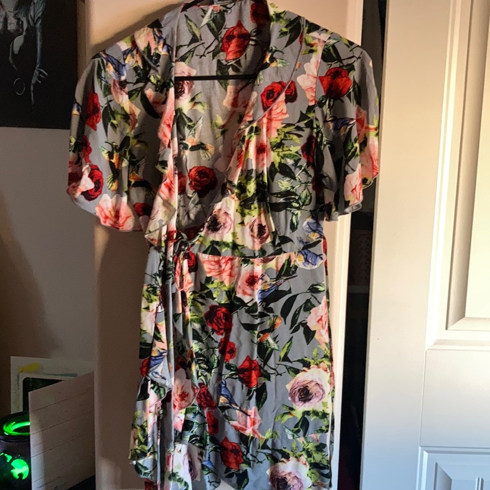 Floral wrap dress